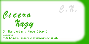 cicero nagy business card
